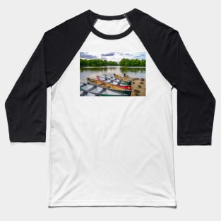 Moored canoes and kayaks Baseball T-Shirt